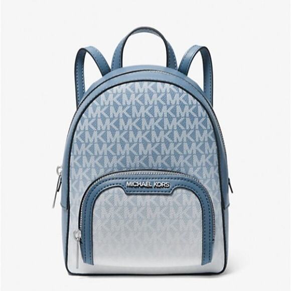 Michael Kors Handbags - Michael Kors Backpack Jaycee Extra-Small Ombré Logo Convertible Backpack Denim